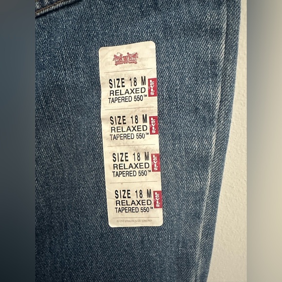 Vintage Levis 550 Relaxed Tapered Jeans Blue Size 18 M Misses - Picture 9 of 13